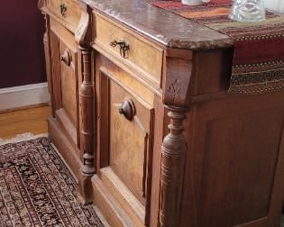 Beautiful buffet with marble top