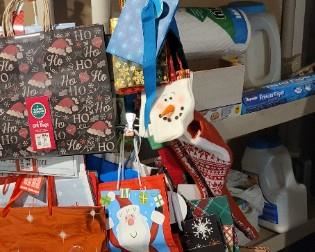 Christmas bags and miscellaneous items