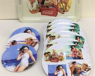 Coca Cola Plastic Tray & Plates