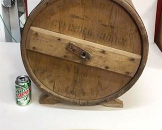 Antique Butter Churn End Table
