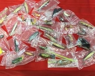 Vintage Fishing Lures Lot includes wood lures