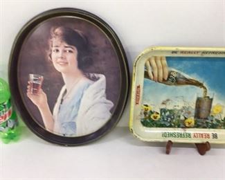 Antique Authentic Coca Cola Trays