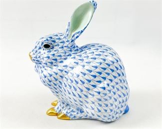 Fine Herend Sitting Figural Bunny