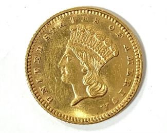 1889 Large Indian Head $1 Gold Coin 1.672g of .900 Gold 