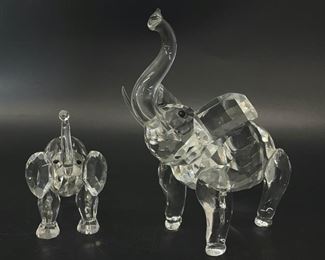 Shannon Crystal Fine Irish Crystal Elephant Figurines