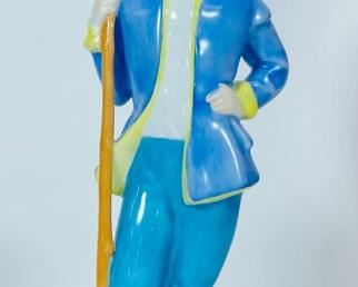HEREND FINE HUNGARIAN PORCELAIN BOY WITH WALKING STICK