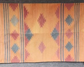 Vintage Native American Style Kilim Rug Cotton
