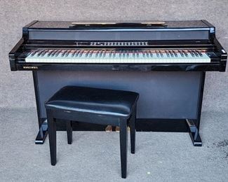 Kurzweil EP500 Series Black Lacquer Piano & Piano Stool 