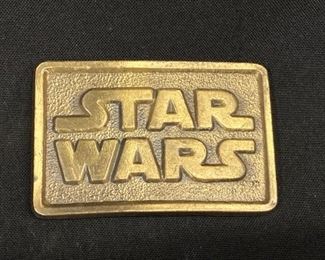 Vintage 1977 Star Wars Brass Belt Buckle 