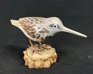 Vintage Miniature Shore Bird of Woodcock Bird
