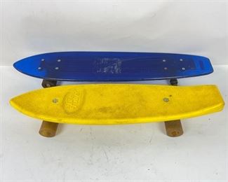 2 Vintage Resin Nash and Free roamer Skateboards Penny Boards - Includes Nash and Free Roamer Boards. Nash Board Missing Wheel and Has 2 Broken Wheels 