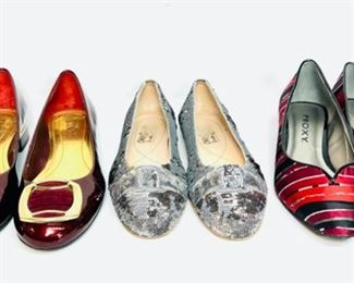 Brands: Franco Sarto; Proxy and Ferragamo. Assorted Woman Shoes Size 7 1/2. In Good Overall Preowned Condition