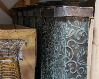 Many of these available, metal vase