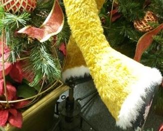 Vintage Macy's Rudolph character detail of stand