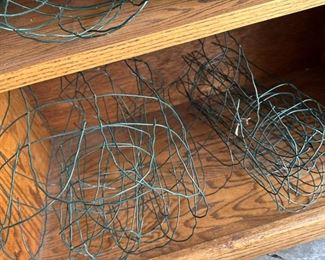 Small rolls of wire garden fence