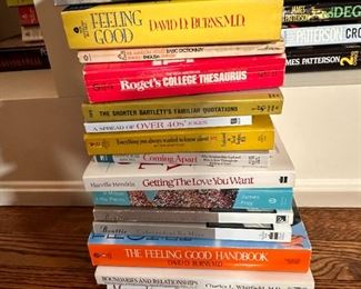 Group of paperbacks including Getting the Love You Want and Feeling Good