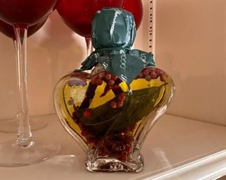 Small heart-shaped spice bottle