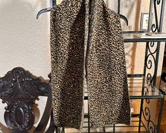St. John's Bay fleece leopard print scarf