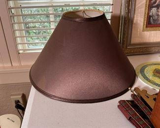 Coffee brown lampshade 11"H x 17"W
