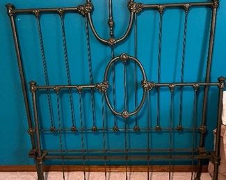 Wrought iron double bed, wonderful!