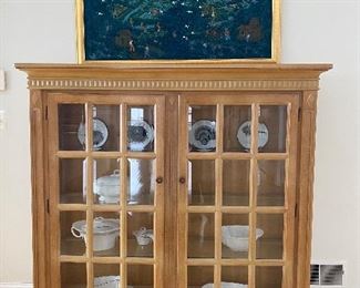 Very versatile lit Hutch, perfect for displaying cabinet or bookcase measures 63 inch wide, 16 inch deep, 60 1/2 High
$300