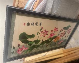 Framed Asian silk 
$75