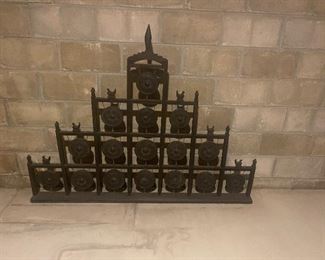 Interesting piece of art from Asia, Bells, perfect for indoor or outdoor decorating, 64 1/2 w x 9 h
$100