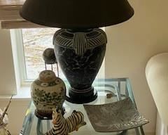 Set of Two - End Tables and Lamps 