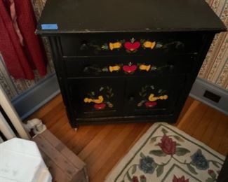 GOOD LOOKING PAINTED DUTCH CHEST  FROM THE 1970S