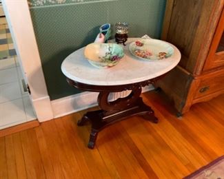 NEWER MARBLE TOP TABLE