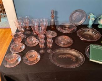 NICE SLECTION OF PINK DEPRESSION GLASS