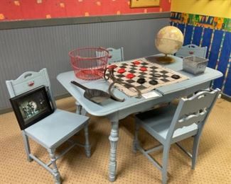 CUTE TABLE AND CHAIRS.  NEEDS SOME TLC