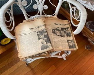 VINTAGE NEWS PAPERS, SOME WATERLOO , ANS ST.LOUIS