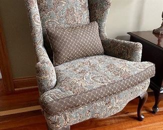 Ethan Allen Paisley arm chair, 33"W x 24"D x 45"H,  $215