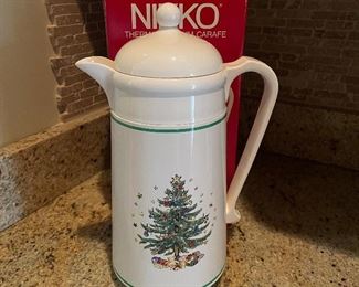 Nikko Christmas insulated coffee thermos, $12