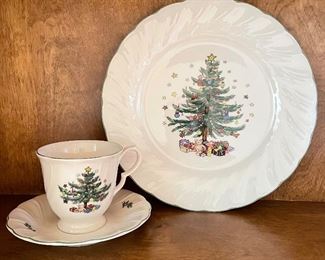 Nikko Happy Holidays, Set of 6 Plates, cups and saucers, $25 
