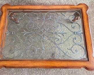 Additional view of glass top coffee table