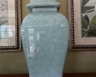 Light mint ginger jar, 8"W x 19"H,  was $16, NOW $12