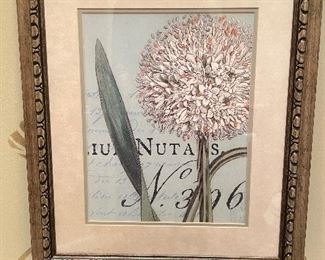 Botanical print #1, 18"W x 21.5"H.  $ 28