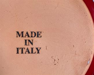 Stamp on bottom of red bowl