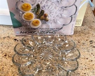 Anchor deviled egg dish,   was $6, NOW $4