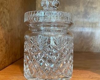 Biscuit jar (Not Waterford),  7"H,  $10