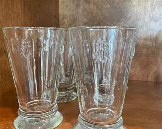 6 Bee glasses, 5.5"H,  $8