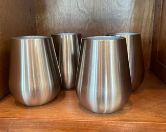 4  Ozark Trail stainless steel stemless wine glasses, $14