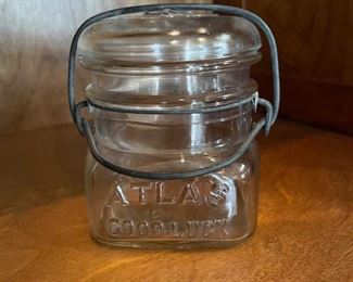 Vintage Canning Jar -ATLAS E-Z SEAL 1/2 Pint Wire-Top, was $5, NOW $3