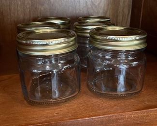 6 small jars w/ gold lids,  was $10, NOW $6