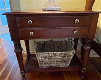 Side table/nightstand w/ 2 drawers, 18"W x 16"D x 26"H,  $215