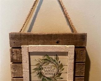 Home Sweet Home sign, 6" x 6",  $8