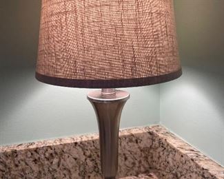 Silver Desk lamp, 17",  was $20, NOW $16