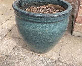 Green/teal ceramic planter,  $40